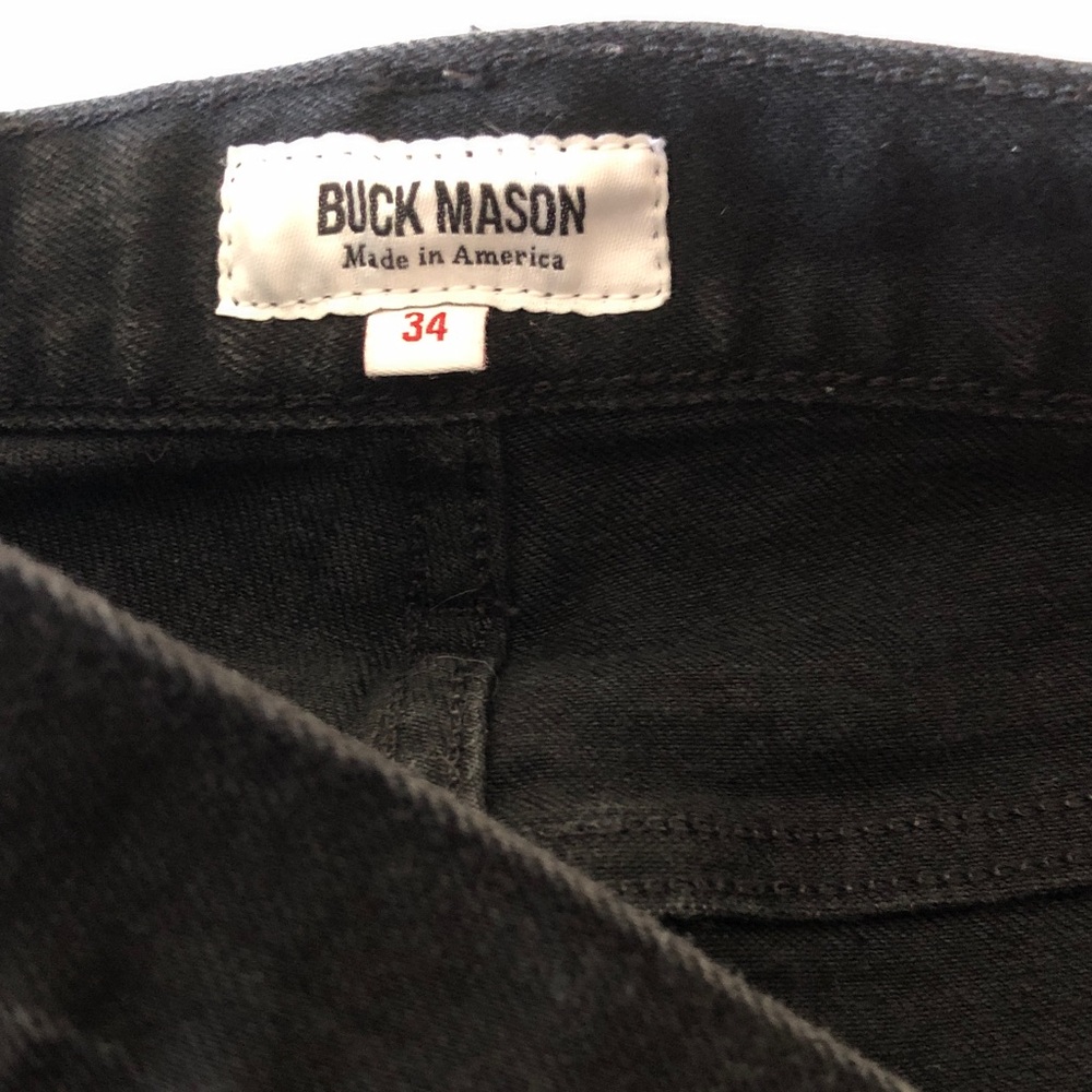 Buck Mason Men's Black Jeans - Slim Fit 34